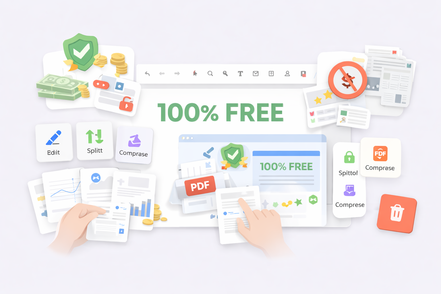 100% Free PDF Editor